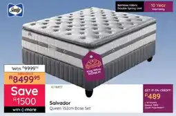 Bradlows Sealy Salvador Queen 152cm Base Set offer