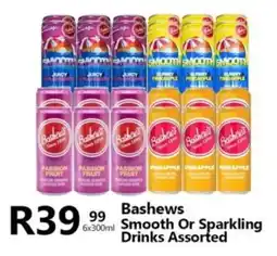 Take 'n Pay Bashews Smooth or Sparkling Drinks Assorted offer