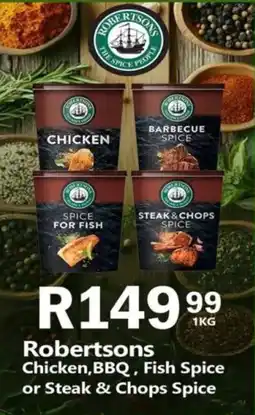 Take 'n Pay Robertsons Chicken, BBQ, Fish Spice or Steak & Chops Spice offer