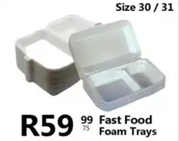 Take 'n Pay Fast Food Foam Trays offer