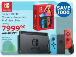 ToysRUs Nintendo Switch OLED Console Neon Red And Neon Blue offer