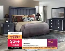 Bradlows Hannah Headboard & Pedestals offer