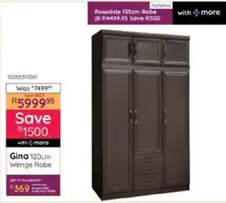 Bradlows Gina 120cm Wenge Robe offer