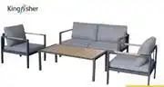 Builders Warehouse King Fisher 4 Piece Aluminium Voa Sofa Set offer