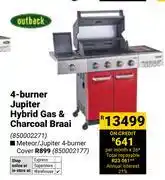 Builders Warehouse Outback 4 Burner Jupiter Hybrid Gas & Charcoal Braai offer