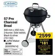 Builders Warehouse Cadac 57 Pro Charcoal Braai offer