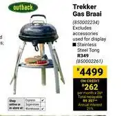 Builders Warehouse Outback Trekker Gas Braai offer