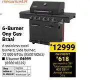 Builders Warehouse Megamaster 6 Burner Onyx Gas Braai offer