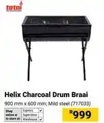 Builders Warehouse Totai Helix Charcoal Drum Braai offer