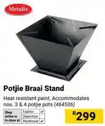 Builders Warehouse Metalix Potjie Braai Stand offer