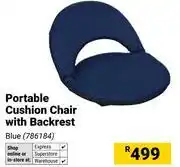 Builders Warehouse Portable Cushion Chair With Backrest Blue offer