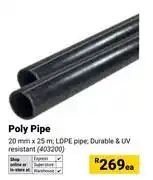 Builders Warehouse Poly Pipe-Each offer