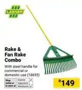 Builders Warehouse Lasher Rake & Fan Rake Combo offer