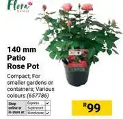 Builders Warehouse Flora 140mm Patio Rose Pot offer
