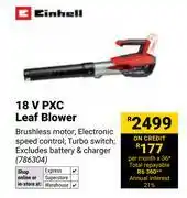 Builders Warehouse Einhell 18v PXC Leaf Blower 786304 offer