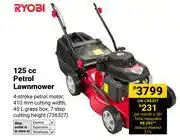 Builders Warehouse Ryobi 125cc Petrol Lawnmower 736327 offer