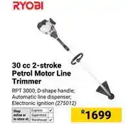 Builders Warehouse Ryobi 30cc 2-Stroke Petrol Motor Line Trimmer 275012 offer