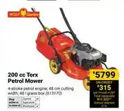 Builders Warehouse Wolf Garden 200cc Torx Petrol Mower 613170 offer