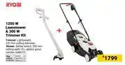 Builders Warehouse Ryobi 1200W Lawnmower & 300W Trimmer Kit 648613 offer