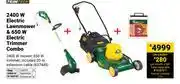 Builders Warehouse Trimtech 2400W Electric Lawnmower & 650W Electric Trimmer Combo 637445 offer