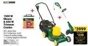 Builders Warehouse Trimtech 1500W Mower & 650W Trimmer Combo 393536 offer