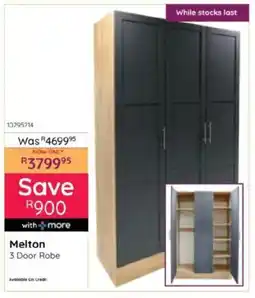 Bradlows Steel&Rose Melton 3 Door Robe offer