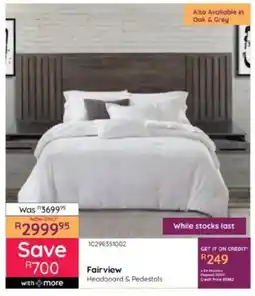 Bradlows Steel&Rose Fairview Headboard & Pedestals offer