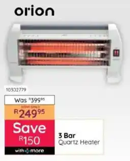 Bradlows Orion 3 Bar Quartz Heater offer