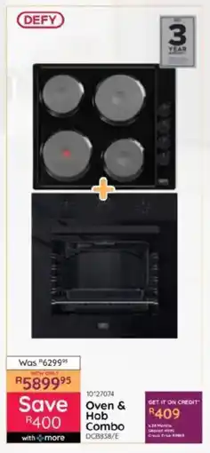 Bradlows DEFY Oven & Hob Combo offer