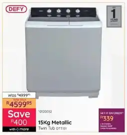 Bradlows DEFY Metallic Twin Tub offer