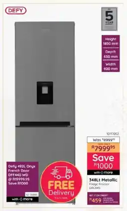 Bradlows DEFY Metallic Fridge Freezer offer