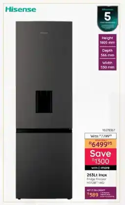 Bradlows Hisense Inox Fridge Freezer offer