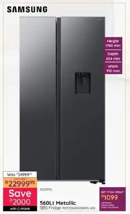 Bradlows SAMSUNG Metallic SBS Fridge offer