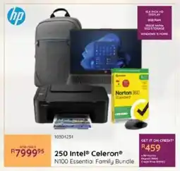 Bradlows HP 250 Intel Celeron N100 Essential Family Bundle offer