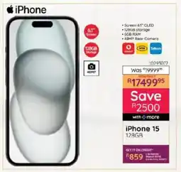 Bradlows iPhone 15 128GB offer
