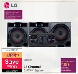Bradlows LG 2.1 Channel CJ45 Hifi System offer