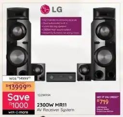 Bradlows LG 2300W MR11 AV Receiver System offer