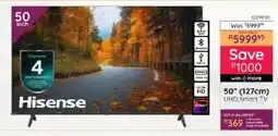 Bradlows Hisense 50" 127cm UHD Smart TV offer