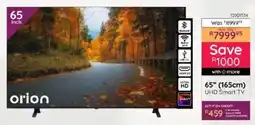Bradlows Orion 65" 165cm UHD Smart TV offer