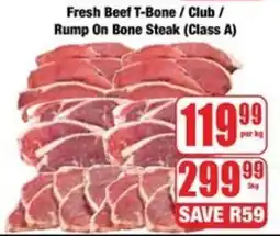 Boxer Fresh Beef T-Bone/ Club/ Rump on Bone Steak offer