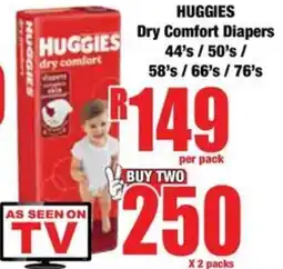 Boxer HUGGIES Dry Comfort Diapers offer