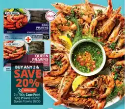 Checkers Cape Point King Prawns/ Queen Prawns offer