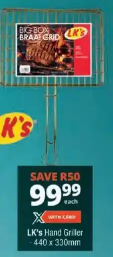 Checkers LK's Hand Griller offer