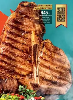 Checkers Steakhouse Classic Beef T-Bone Man-size Steak offer