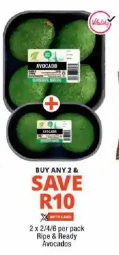Checkers Ripe & Ready Avocados offer