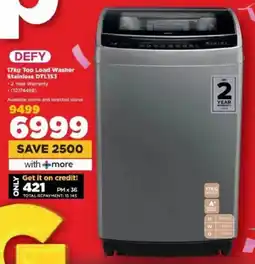 HiFi Corp DEFY Top Load Washer Stainless offer