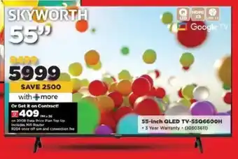 SKYWORTH 55-inch QLED TV-55Q6600H