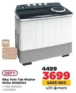 HiFi Corp DEFY Twin Tub Washer White offer