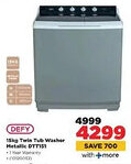HiFi Corp DEFY Twin Tub Washer Metallic DTT151 offer