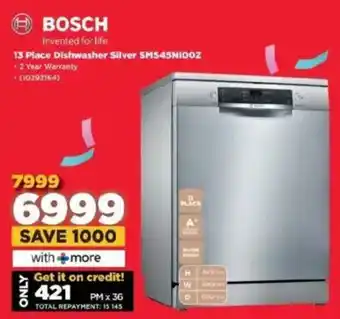HiFi Corp BOSCH 13 Place Dishwasher Silver offer